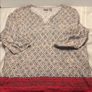 Chicos light weight long sleeve tunic size 3